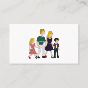 Lächerlich glückliche Familie Visitenkarte