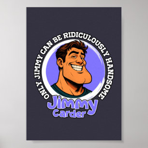 Lächerlich gutaussehender Typ Comic-Stil Semi-Glos Poster