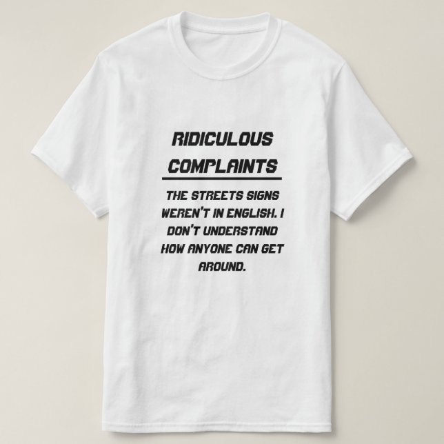 Lächerliche Beanstandungszeichen waren nicht auf T-Shirt (Design vorne)