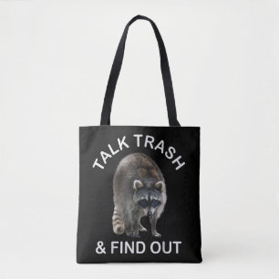 Lächerliche Raccoon & Raccoon Kleider sprechen Mül Tasche