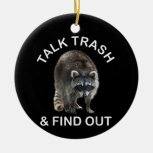 Lächerlicher Waschbär & Waschbärenkleidung Reden M Keramik Ornament