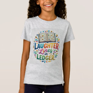 Lachfalten in der Buchhaltung – Lustige Finanztypo T-Shirt