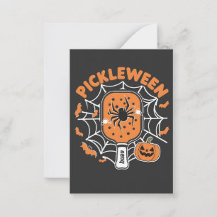 Lachhafte gruselige Halloween-Pickleball-Sportart Mitteilungskarte