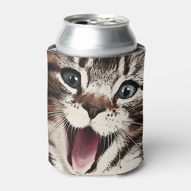 Lachkatze Dosenkühler (Kanne Vorderseite)