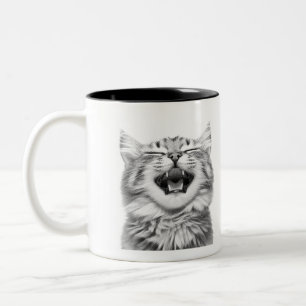 Lachkatze Zweifarbige Tasse