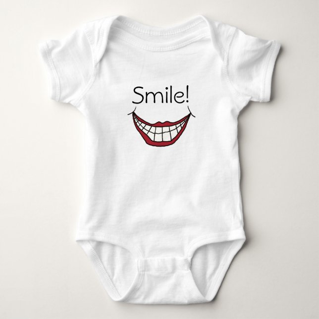 Lächle! Baby Strampler (Vorderseite)