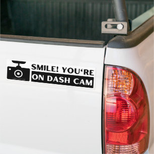 Lächle! Du bist auf Dash Cam Funny Autoaufkleber