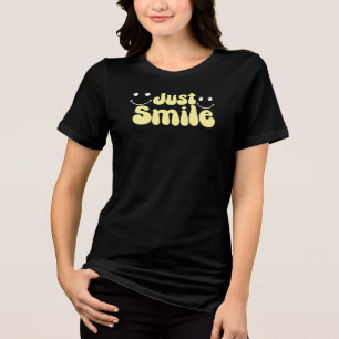 Lächle einfach, Grafik mit positiven Vibes Tri-Blend Shirt