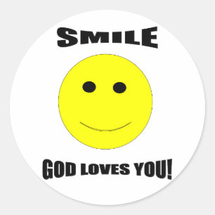 Lächle Gott Lieben, die du aufkleber