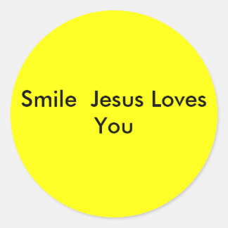Lächle Jesus Liebe You Runder Aufkleber