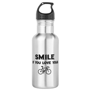 Lächle, wenn du dein Fahrrad liebst Edelstahlflasche