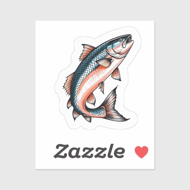 Lachs  aufkleber (Blatt)