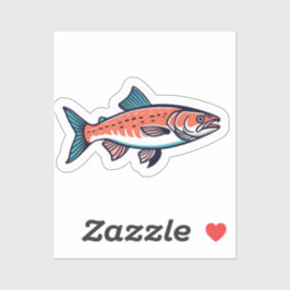 Lachs aufkleber