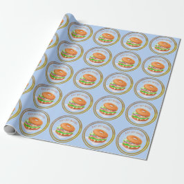Lachs Bagel Personalisiert Geschenkpapier