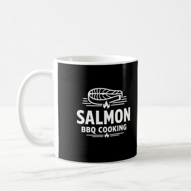 Lachs BBQ Kochen Meeresfrüchte Grill Kaffeetasse (Links)