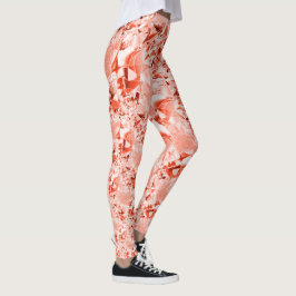 Lachs, blass bis rot, hell und verdreht leggings