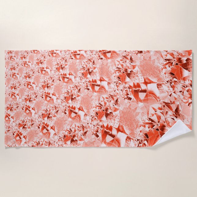 Lachs, blass bis rot, hell und verdreht strandtuch (Vorderseite)