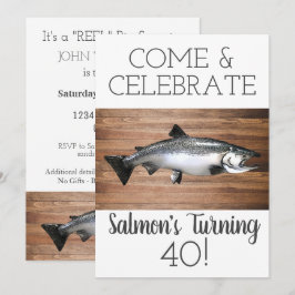 Lachs Fischen Erwachsener Geburtstagssport Einladung