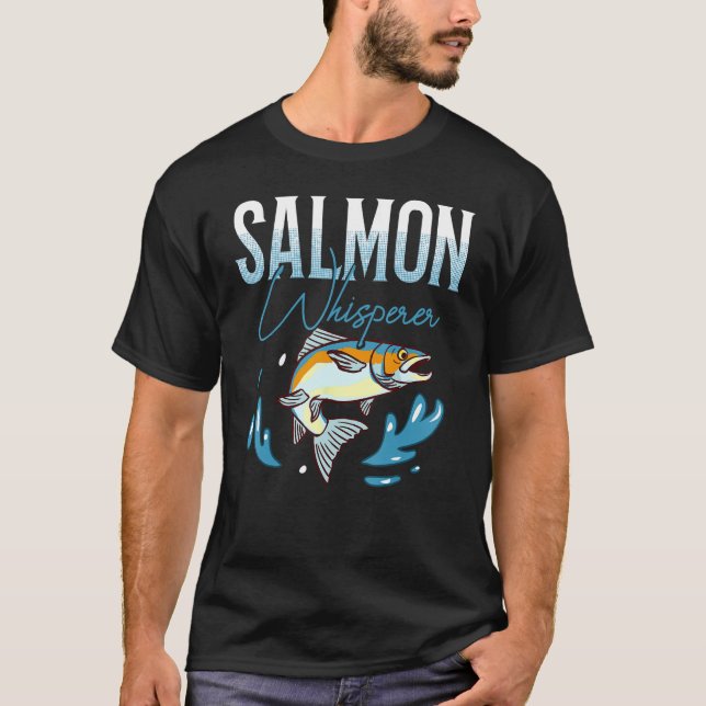 Lachs Fischen Seasoning Fischfang T-Shirt (Vorderseite)