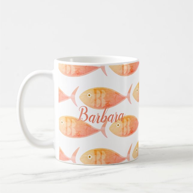 Lachs Fish Group Kaffee Tasse (Links)