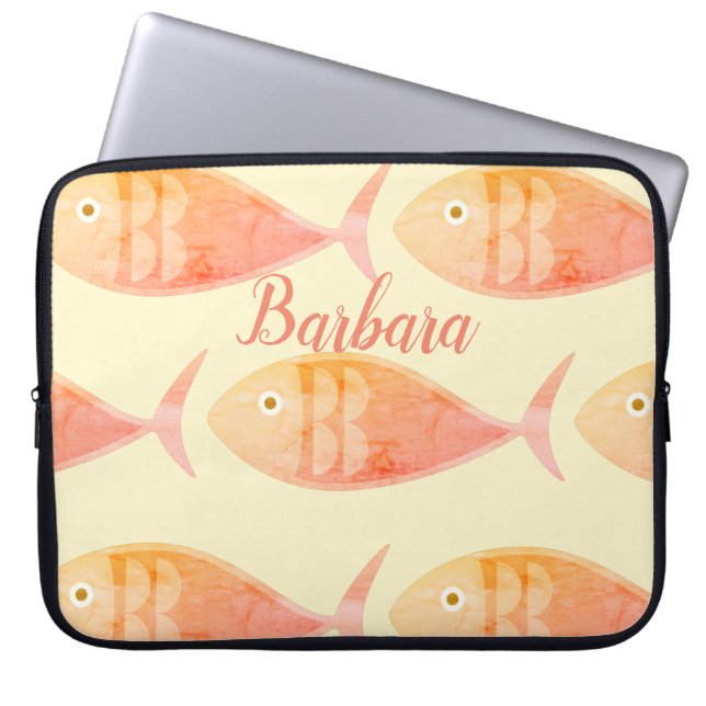 Lachs Fish Group Laptopschutzhülle (Vorderseite)