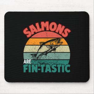 Lachs Fishing-Shirt Fischer Fisch Angeln Lachs Mousepad