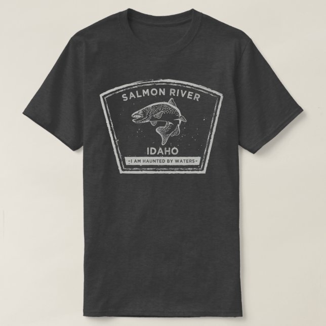Lachs Fluss Idaho Fischen T-Shirt (Design vorne)