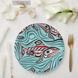 Lachs Haida Art Spirit Pacific Native Pappteller