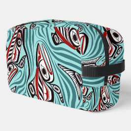 Lachs Haida Art Spirit Pacific Native Waschbeutel