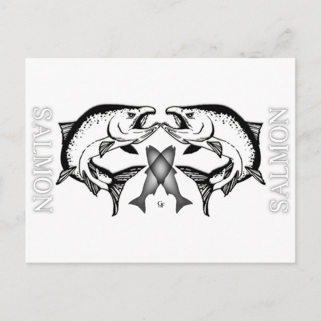 Lachs-Logoartikel Postkarte (Vorderseite)