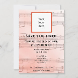 Lachs Lokaler Musik Store I Logo Open House Save The Date