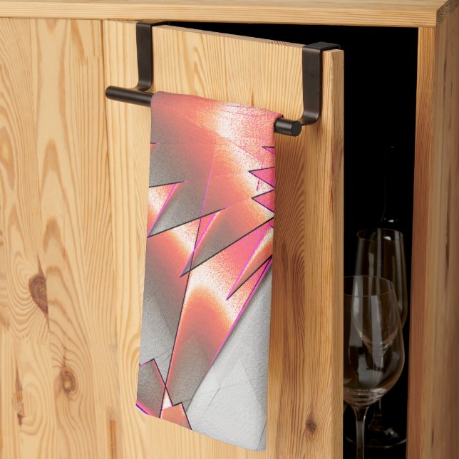 Lachs oder Pfirsich, extrem grob digitalisiert Geschirrtuch (Drittel gefaltet)