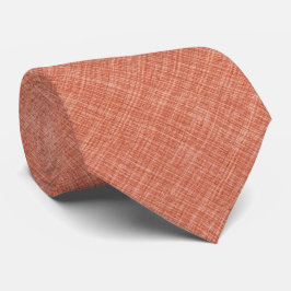 Lachs Orange Linen Textur Krawatte
