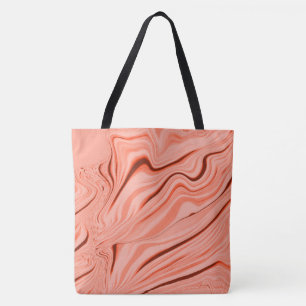 Lachs-, Pfirsich-, Korallen- und Rosa-Mix-Kurven Tasche