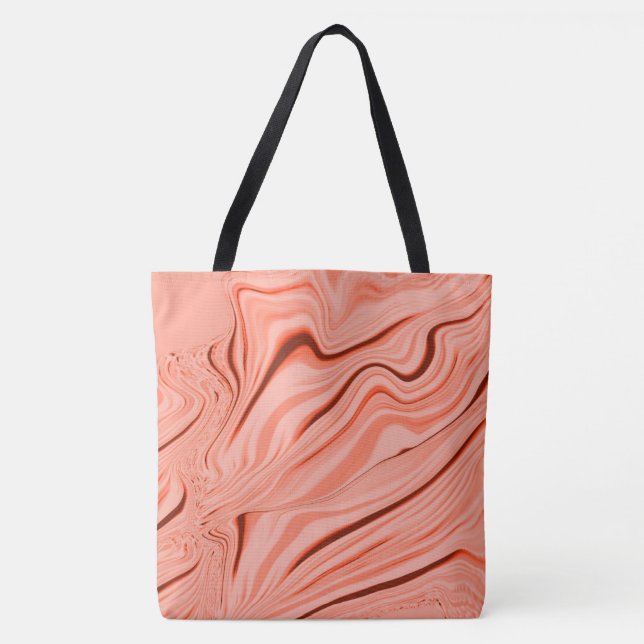 Lachs-, Pfirsich-, Korallen- und Rosa-Mix-Kurven Tasche (Vorderseite)