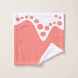 Lachs Pink, weiche Welle und Blasen Badhandtuch Set