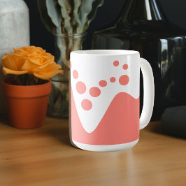 Lachs Pink, weiche Welle und Blasen Kaffeetasse