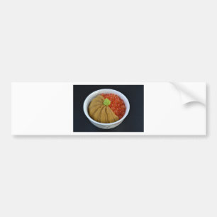 Lachs Roe Urchin Rice Bowl Japanisches Essen Schwa Autoaufkleber