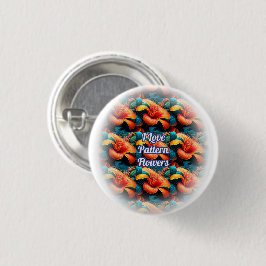 Lachs Rosa Blume Muster Button