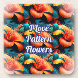 Lachs Rosa Blume Muster Getränkeuntersetzer