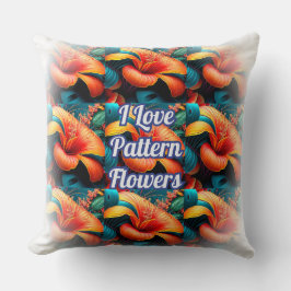 Lachs Rosa Blume Muster Kissen