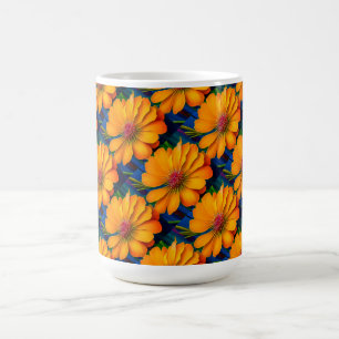 Lachs Rosa Blumenmuster Kaffeetasse
