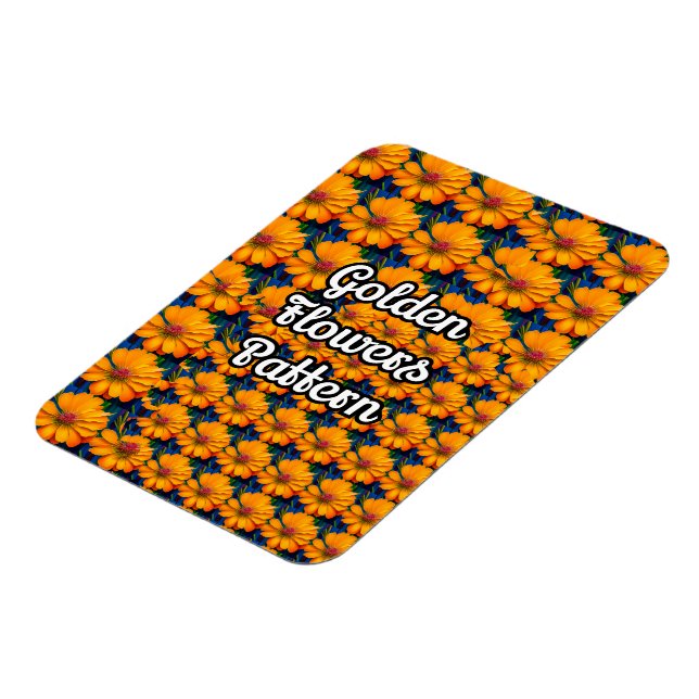 Lachs Rosa Blumenmuster Magnet (Linke Seite)