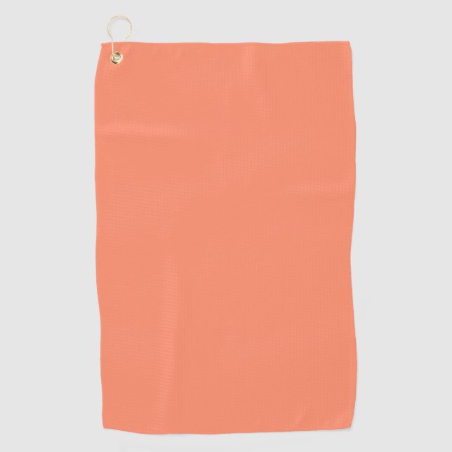 Lachs Rosa Farbe | Trendfarbe Golfhandtuch (Vorderseite)