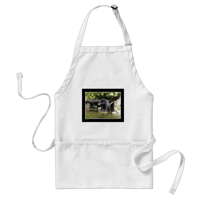 "Lachs Spotting" Geschenke von Schwarzbären Schürze (Vorne)