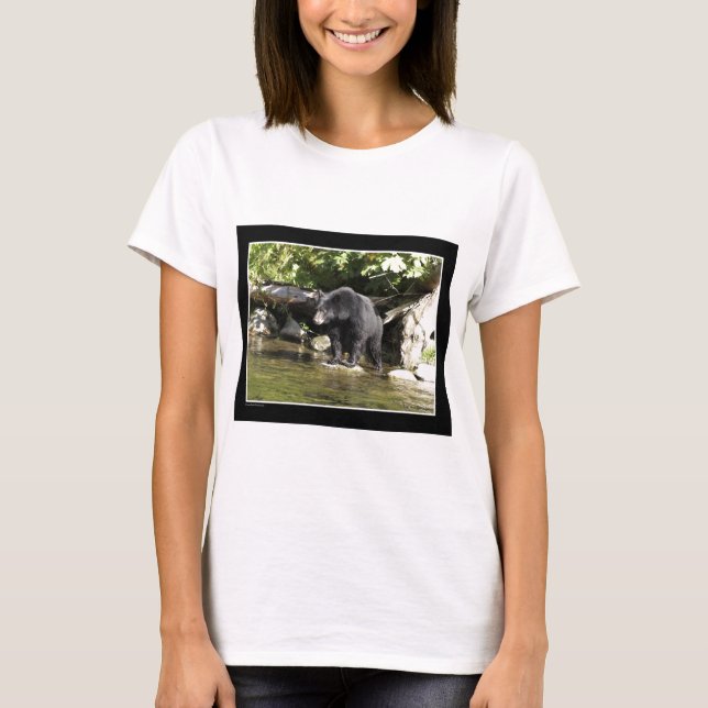 "Lachs Spotting" Geschenke von Schwarzbären T-Shirt (Vorderseite)