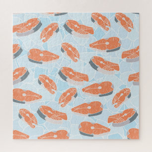 Lachs Steak Ice Vintage Textur