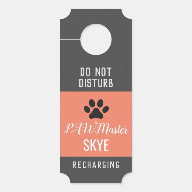 Lachs stört nicht die Türverletzung durch Pawmaste Türanhänger (Vorderseite)