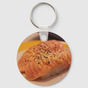 Lachs Sushi japanisches Essen Köstlich Yummy Mayo Schlüsselanhänger