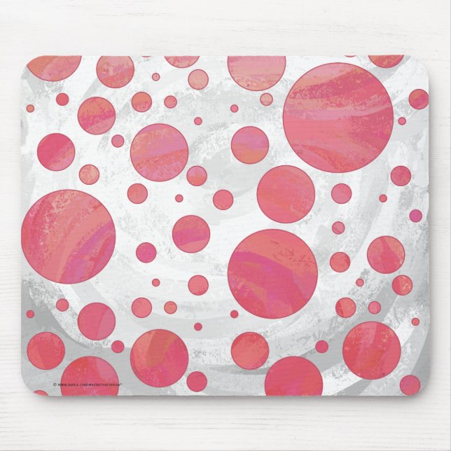 Lachs Swirl Dot Pattern Mousepad (Vorne)